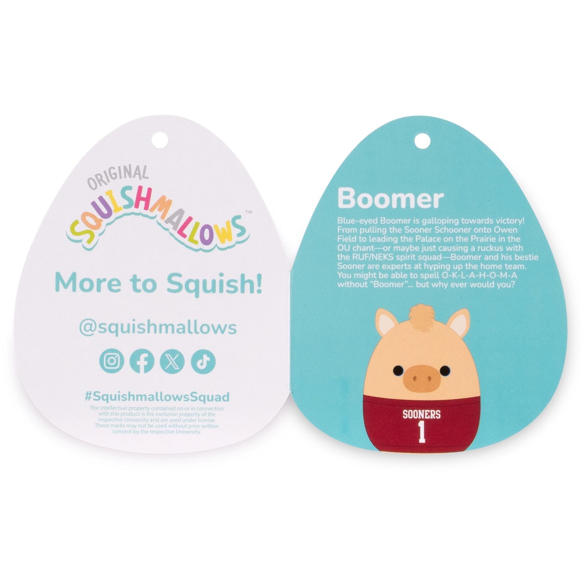 University of Oklahoma 3.5-Inch Boomer Plush Clip - Image 7